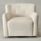 Vestie Chenille Swivel Barrel Chair