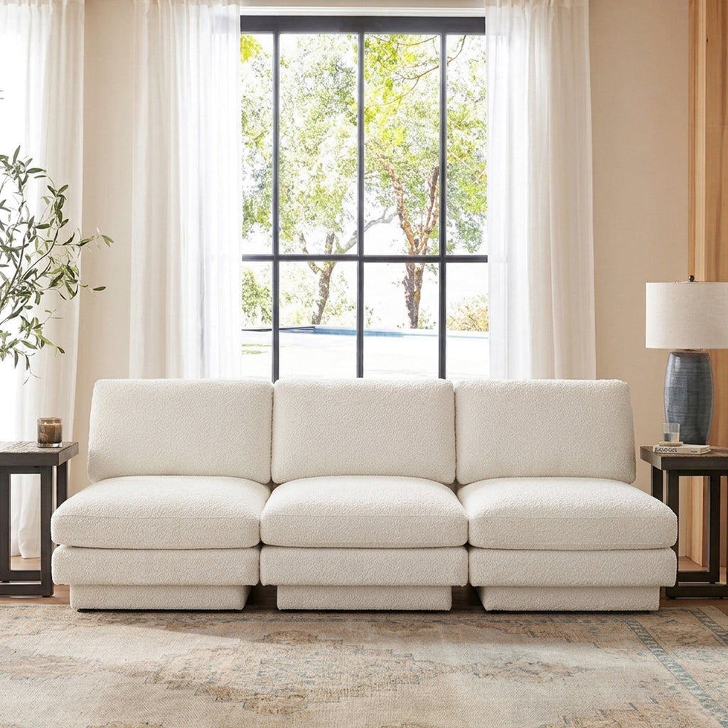 Montyne Bouclé Armless Chair