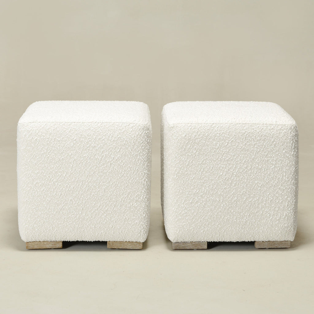 Ida Bouclé Square Ottoman