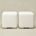 Ida Bouclé Square Ottoman