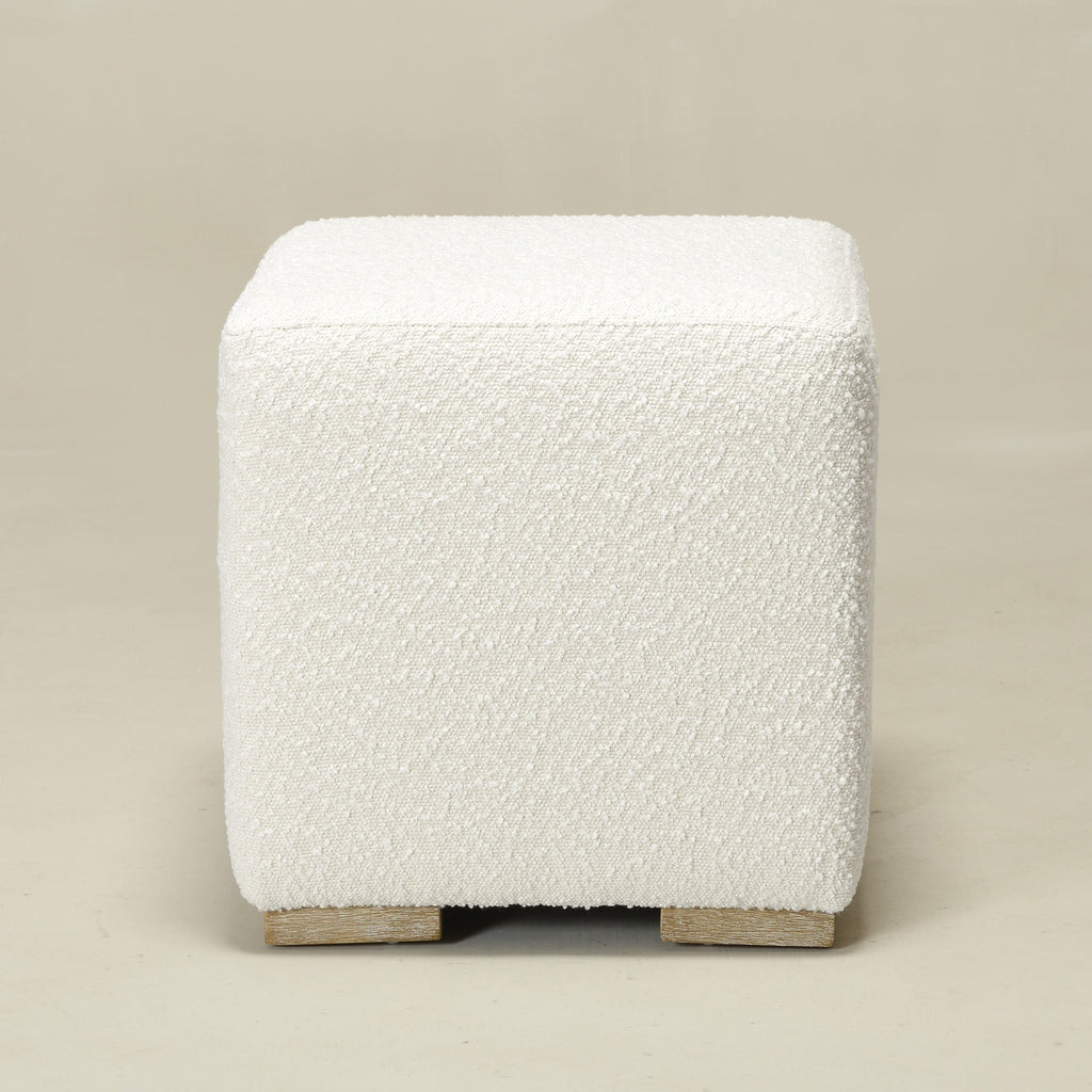 Ida Bouclé Square Ottoman