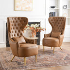 Letitia Faux Leather Wingback Chair