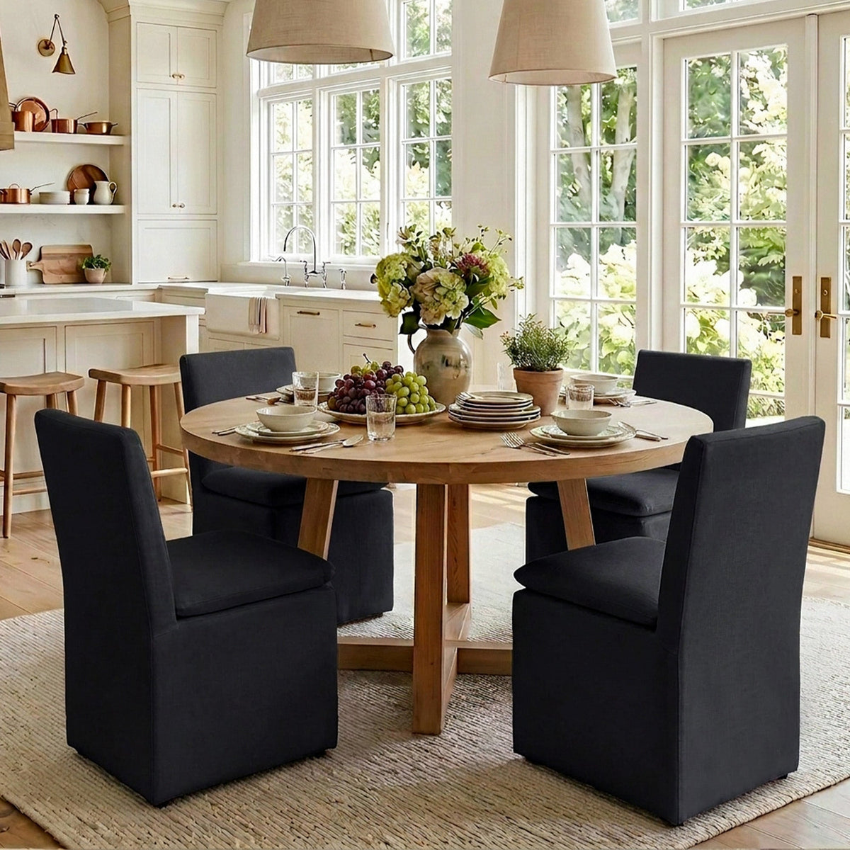 Diane Performance Dining Side Chair with Casters