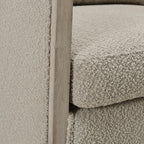 Claude Bouclé Swivel Barrel Chair