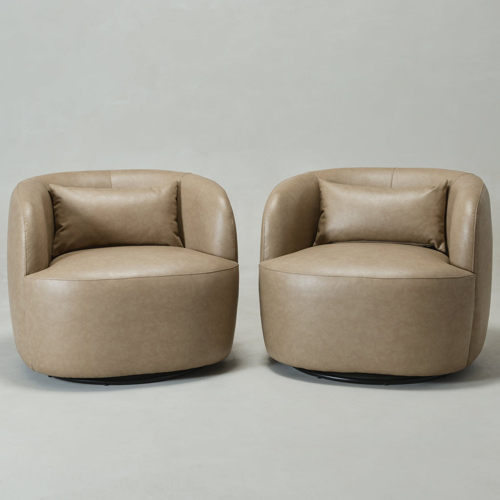 Ashlie Faux Leather Swivel Chair