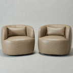 Ashlie Faux Leather Swivel Chair