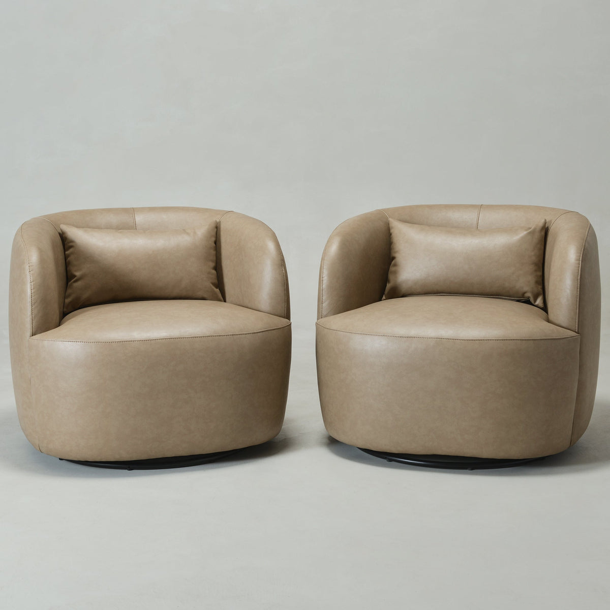 Ashlie Faux Leather Swivel Chair