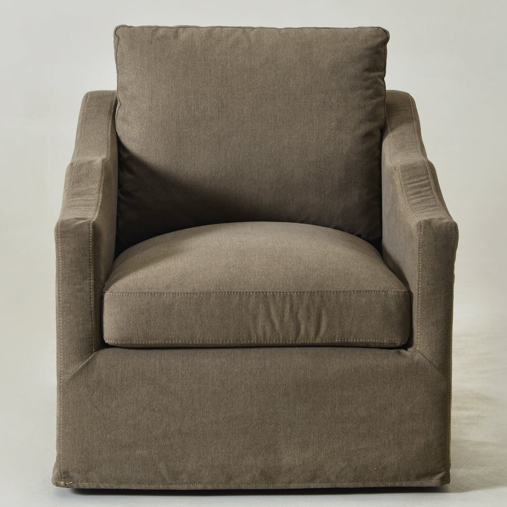 Charles Slipcover Swivel Barrel Chair