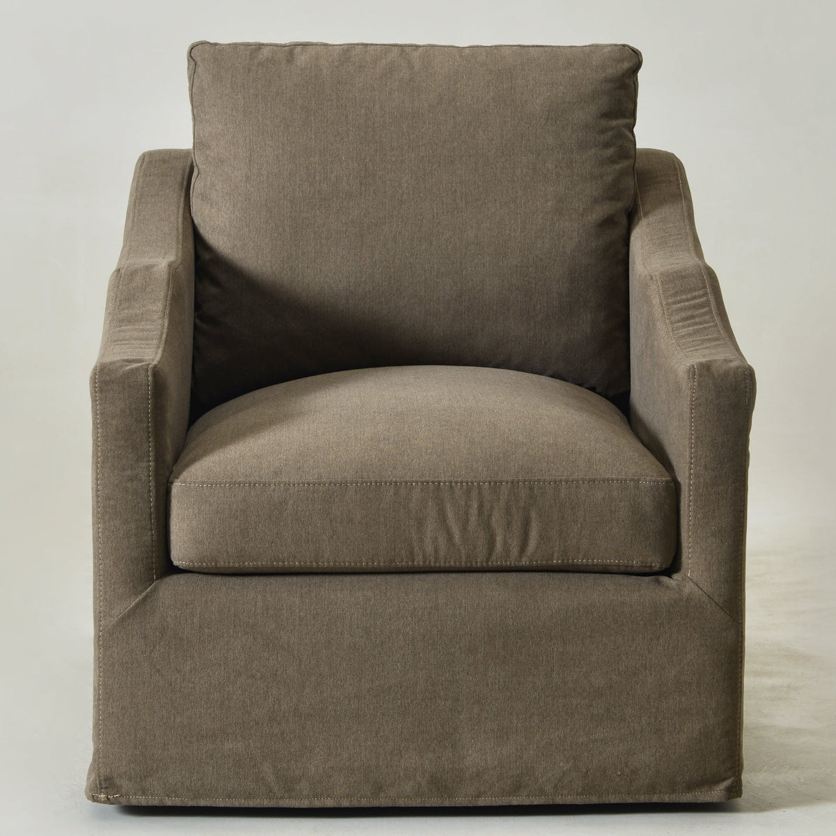Charles Slipcover Swivel Barrel Chair