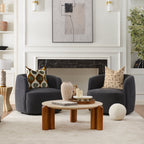 Ashlie Bouclé Swivel Barrel Chair