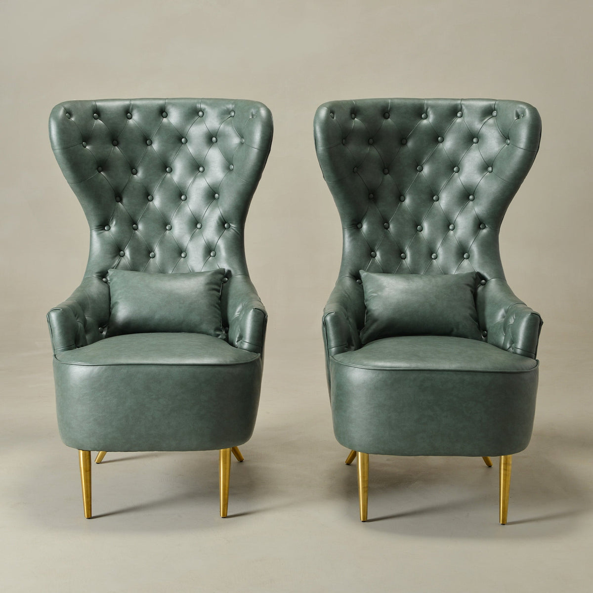Letitia Faux Leather Wingback Chair