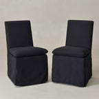 Diane Slipcover Performance Dining Chair with Casters