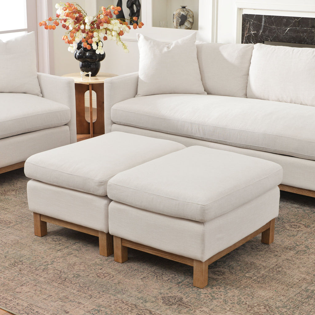 Albert Premium Linen Ottoman