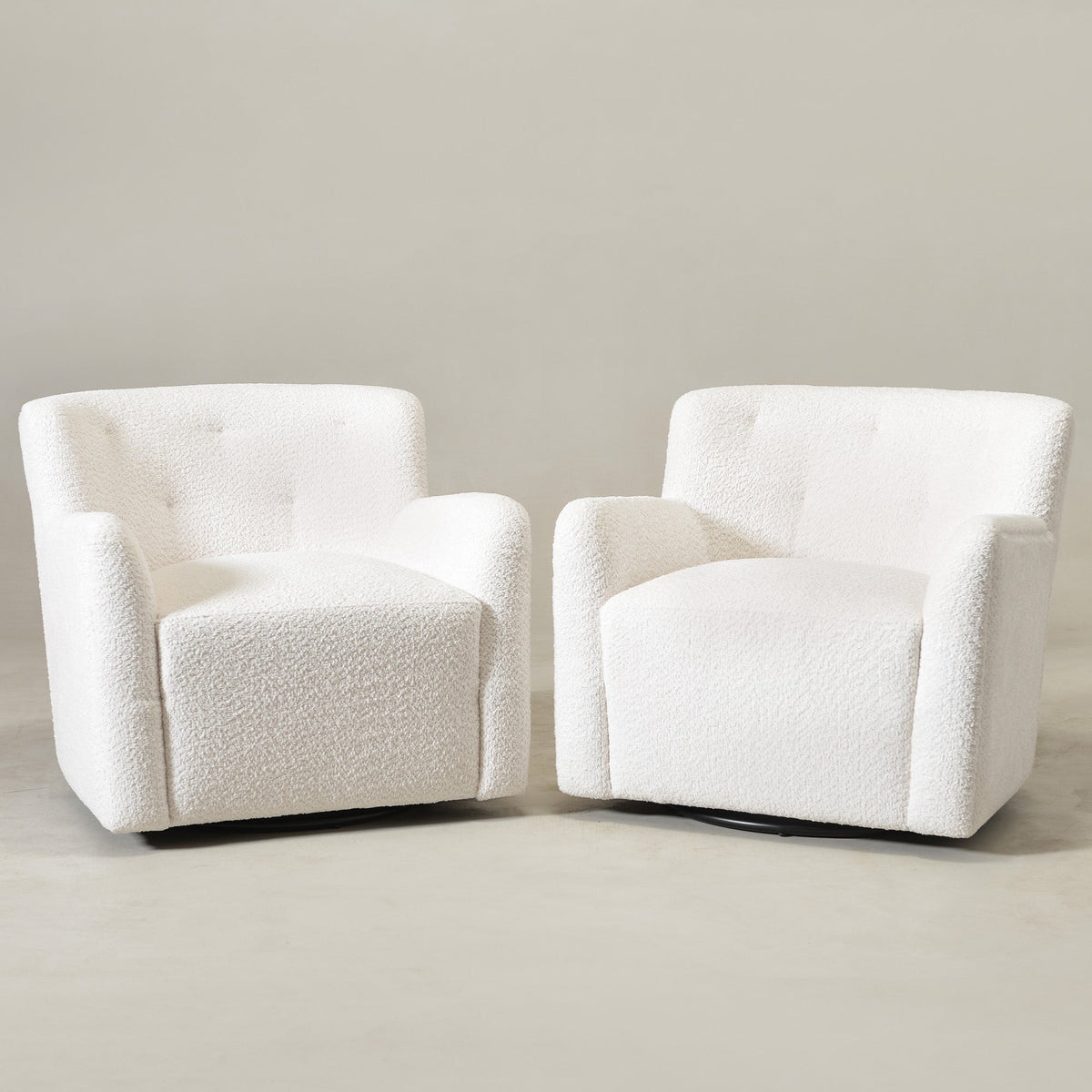 Vestie Chenille Swivel Barrel Chair
