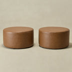 Elof Faux Leather Ottoman