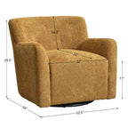 Vestie Chenille Swivel Barrel Chair