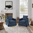 Eliza Slipcover Swivel Barrel Chair