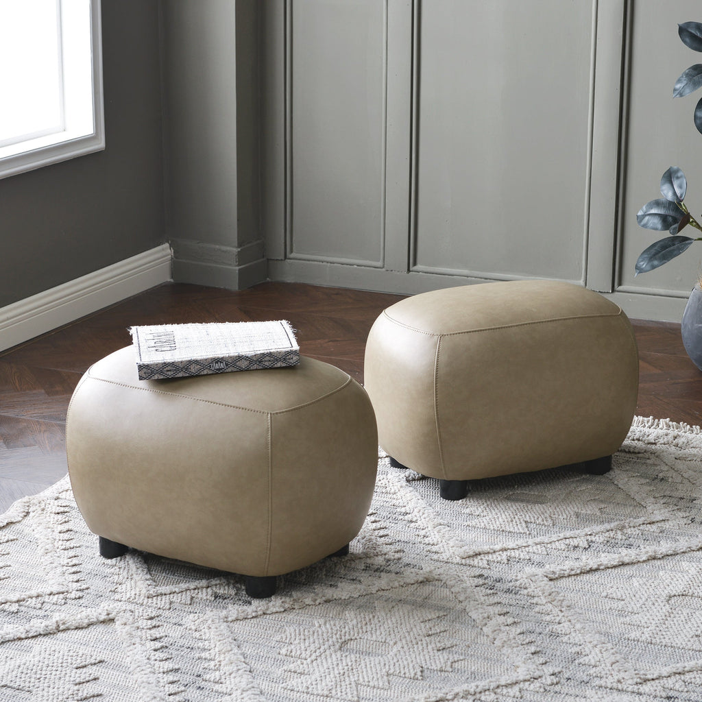 Elmer Faux Leather Ottoman