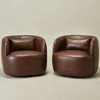 Ashlie Faux Leather Swivel Chair