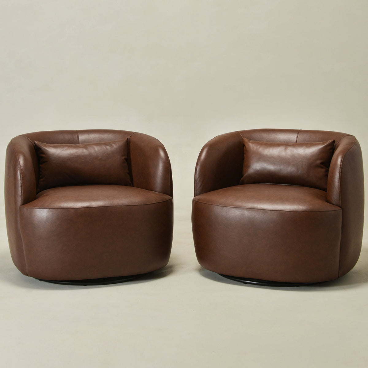 Ashlie Faux Leather Swivel Chair
