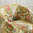Teratect Exclusive | Susie Botanical Jacquard Swivel Barrel Chair