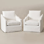Charles Slipcover Swivel Barrel Chair