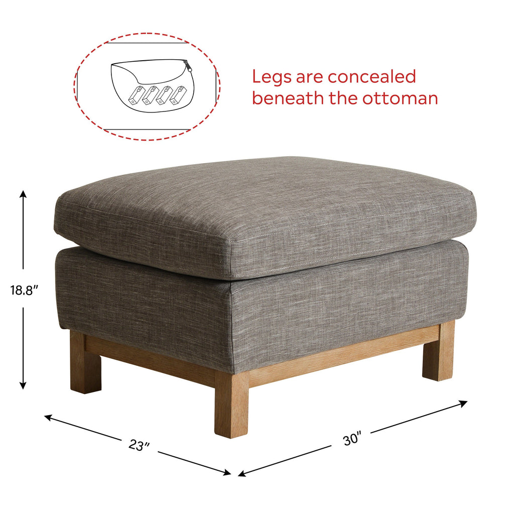 Albert Premium Linen Ottoman