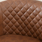 Logan Faux Leather Tufted Swivel Club Chair