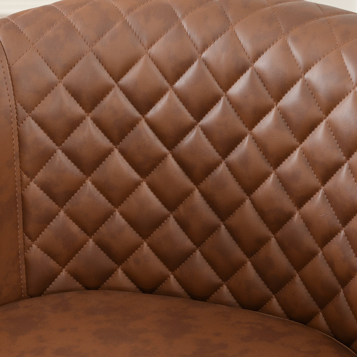 Logan Faux Leather Tufted Swivel Club Chair