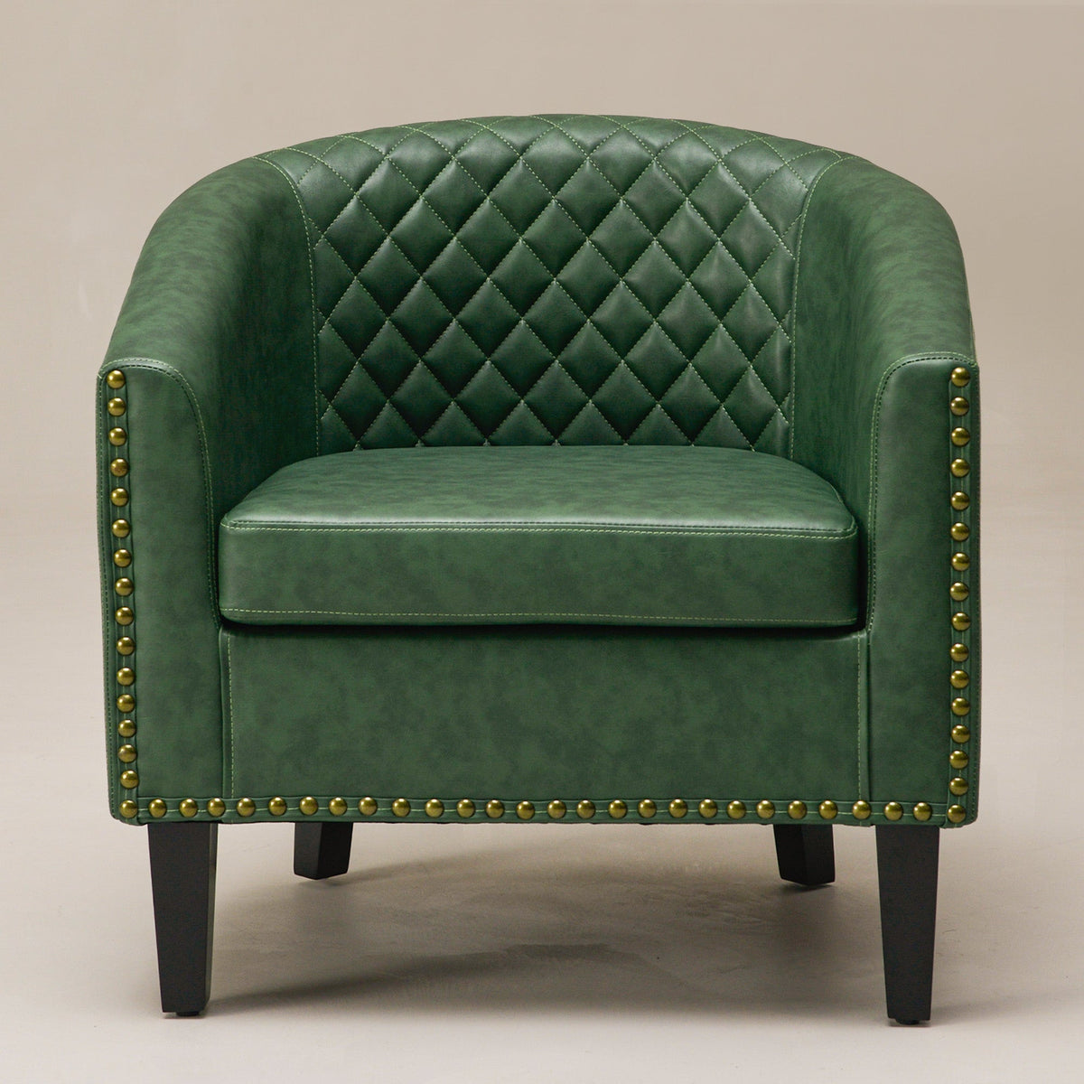 Logan Faux Leather Tufted Club Chair