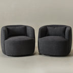 Ashlie Bouclé Swivel Barrel Chair