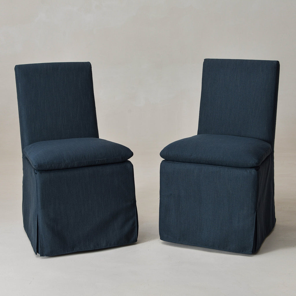 Diane Slipcover Performance Dining Chair with Casters