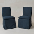 Diane Slipcover Performance Dining Chair with Casters