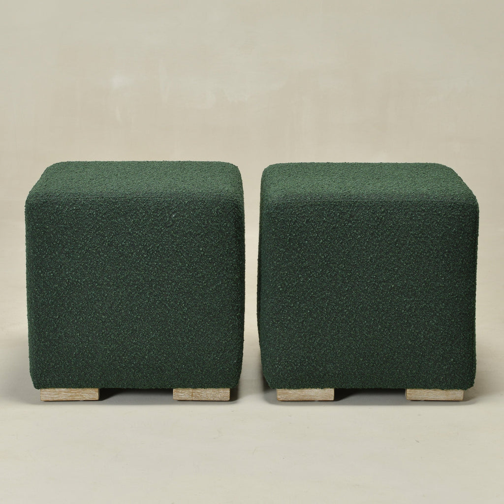 Ida Bouclé Square Ottoman