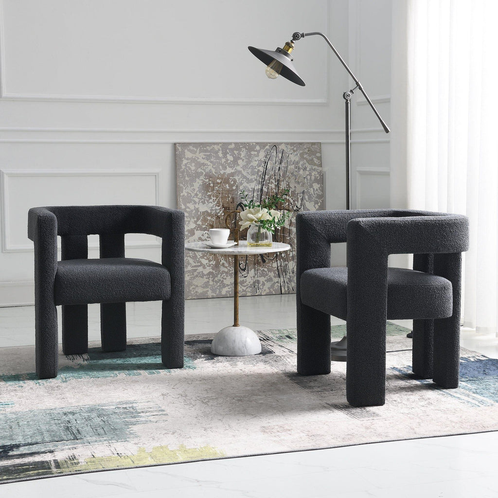 Hal Modern Bouclé Armchair Set