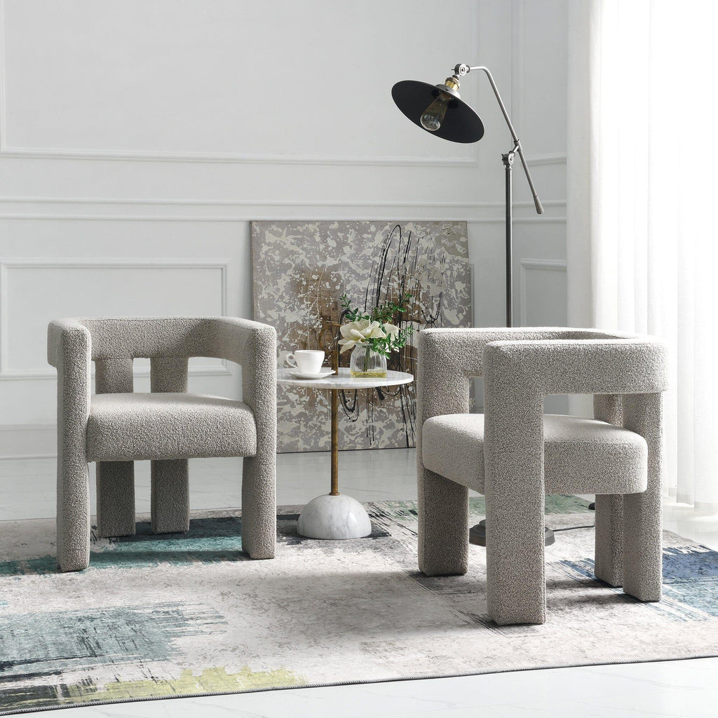 Hal Modern Bouclé Armchair Set