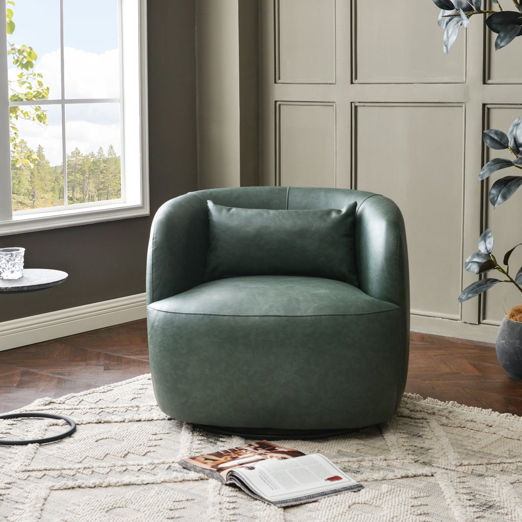 Ashlie Faux Leather Swivel Chair