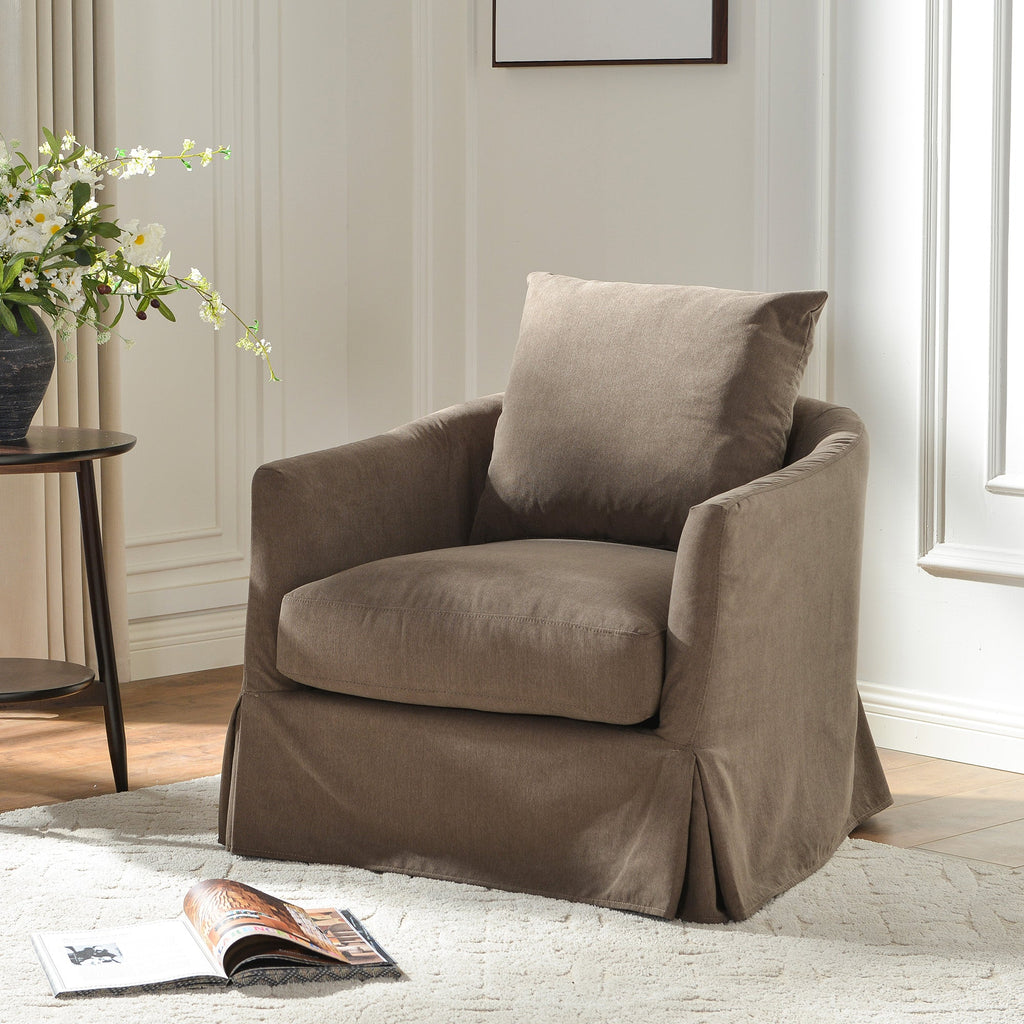 Eliza Slipcover Swivel Barrel Chair