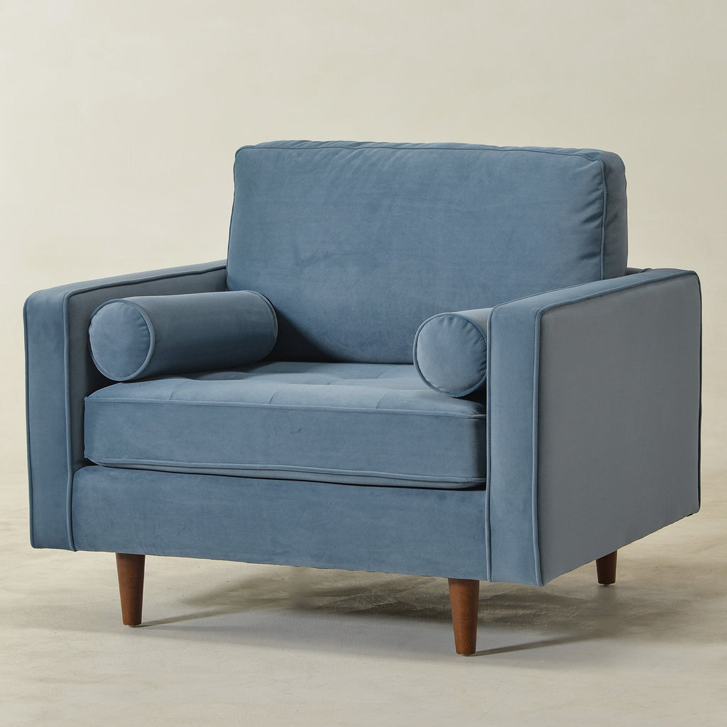 Tiziano Tufted Armchair with Accent Pillows