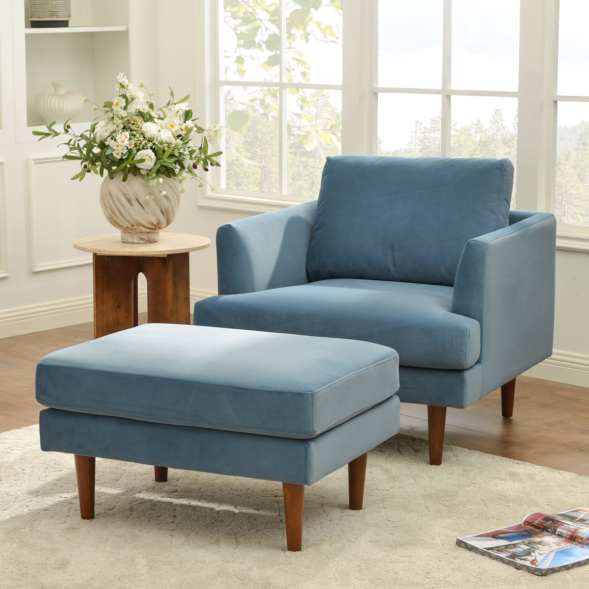 Samuel Tapered Velvet ArmChair