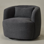 Ashlie Bouclé Swivel Barrel Chair