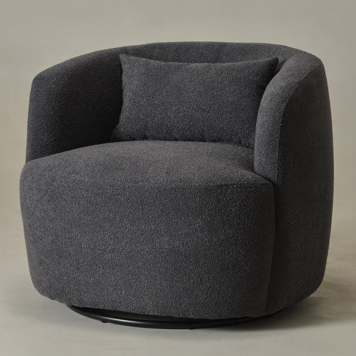 Ashlie Bouclé Swivel Barrel Chair