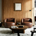 Ashlie Faux Leather Swivel Chair