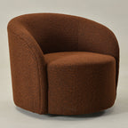 Everitte Bouclé Swivel Barrel Chair