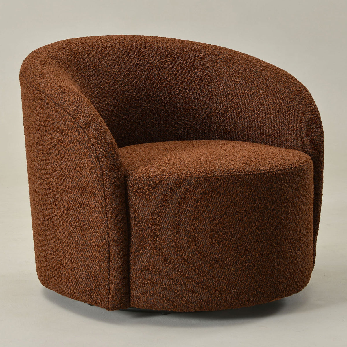 Everitte Bouclé Swivel Barrel Chair