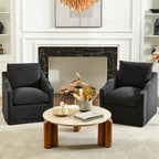 Charles Slipcover Swivel Barrel Chair