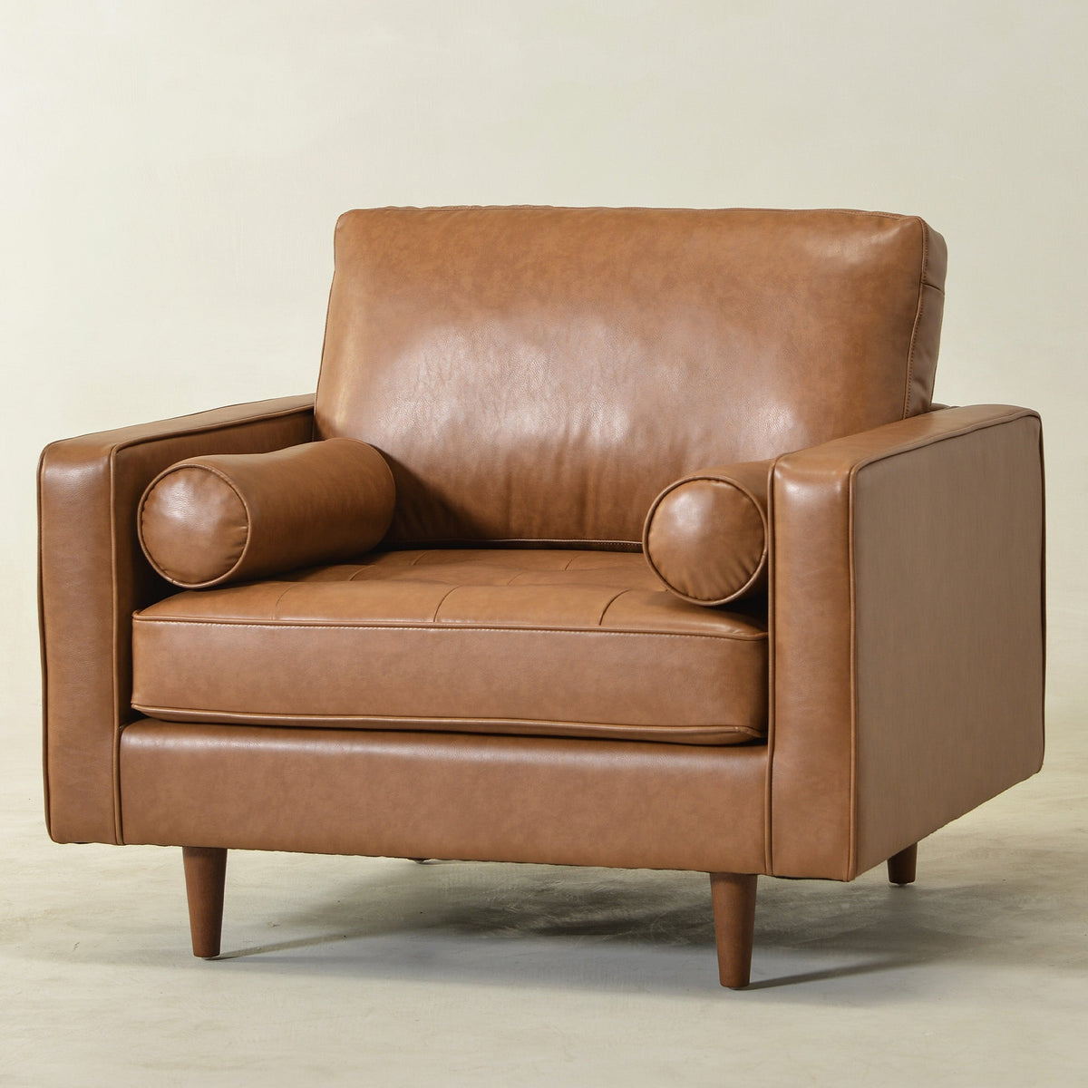 Tiziano Tufted Armchair with Accent Pillows