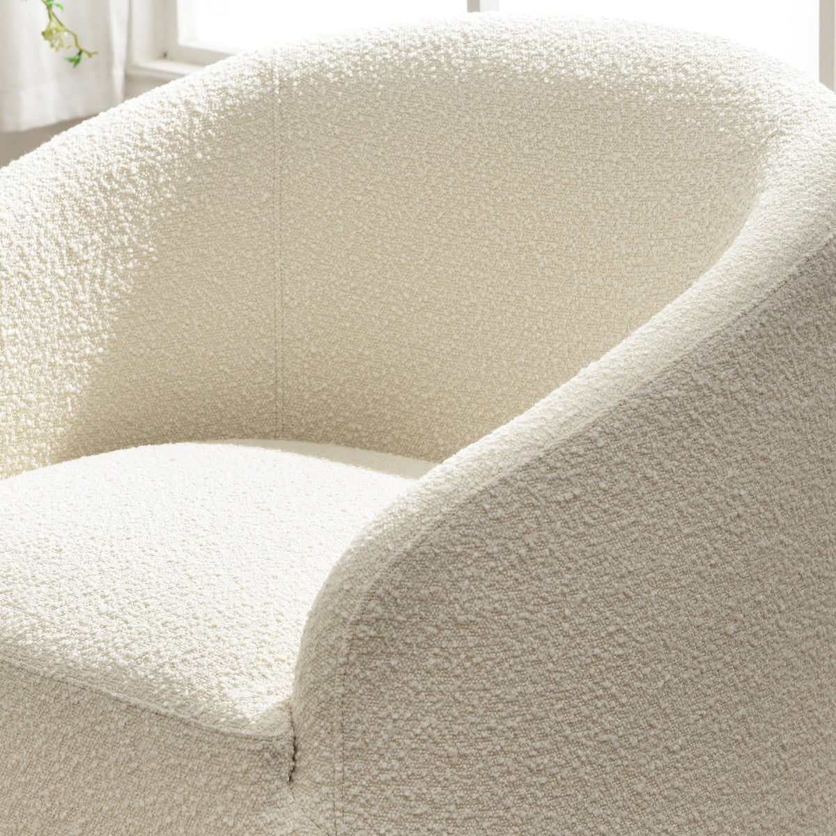 Susie Premium Bouclé Swivel Barrel Chair