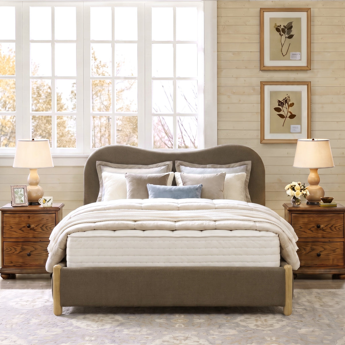 Dorothy Linen Platform Bed