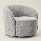 Everitte Bouclé Swivel Barrel Chair